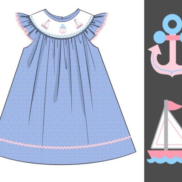 Sailboat Smock Dress